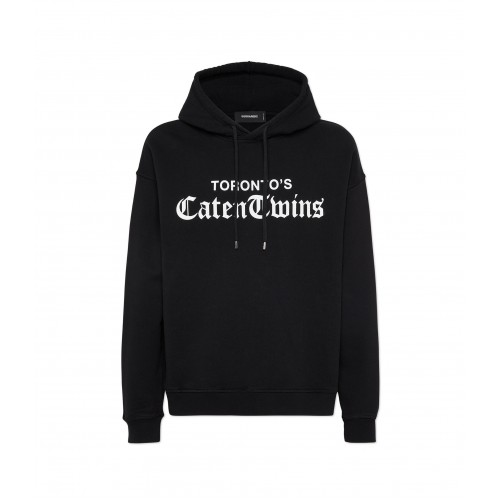 HANORAC DSQUARED2, Cotton sweatshirt,Black HANORAC DSQUARED2, Cotton sweatshirt,Black