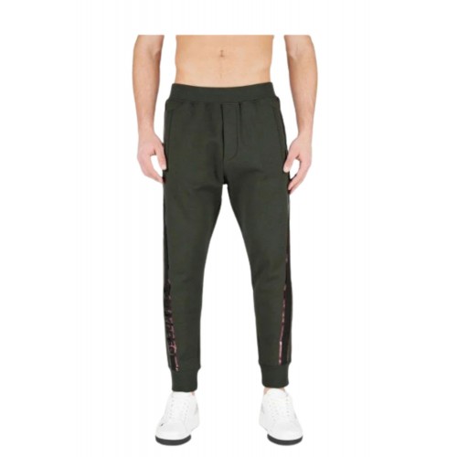 Pantaloni DSQUARED2, Insertie multicolor logo, GreenTape Pantaloni DSQUARED2, Insertie multicolor logo, GreenTape
