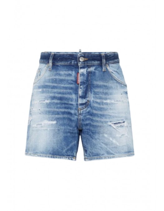 Pantaloni scurti DSQUARED2, Light Scarface Wash Bro Jean, Blue - S71MU0845S30663470
