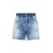 Pantaloni scurti DSQUARED2, Light Scarface Wash Bro Jean, Blue