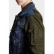 Jacheta DSQUARED2, Dark Aviator Hybrid Jean Jacket - S72AM1106D30011470 Jacheta DSQUARED2, Dark Aviator Hybrid Jean Jacket - S72AM1106D30011470