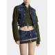 Jacheta DSQUARED2, Dark Aviator Hybrid Jean Jacket - S72AM1106D30011470 Jacheta DSQUARED2, Dark Aviator Hybrid Jean Jacket - S72AM1106D30011470
