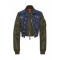 Jacheta DSQUARED2, Dark Aviator Hybrid Jean Jacket