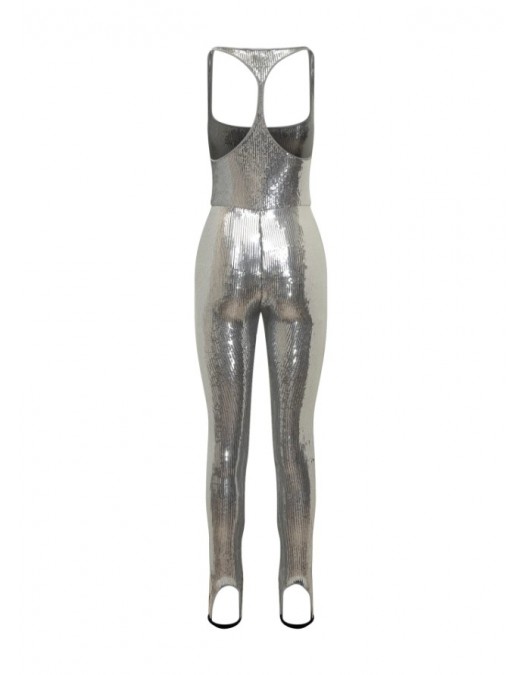 Salopeta DSQUARED2,Silver Sequin Jumpsuit - S72FP0127D35378906 Salopeta DSQUARED2,Silver Sequin Jumpsuit - S72FP0127D35378906