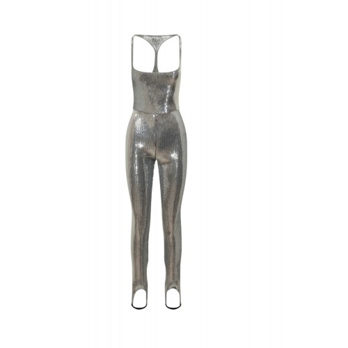 Salopeta DSQUARED2,Silver Sequin Jumpsuit Salopeta DSQUARED2,Silver Sequin Jumpsuit