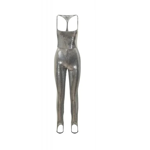 Salopeta DSQUARED2,Silver Sequin Jumpsuit Salopeta DSQUARED2,Silver Sequin Jumpsuit