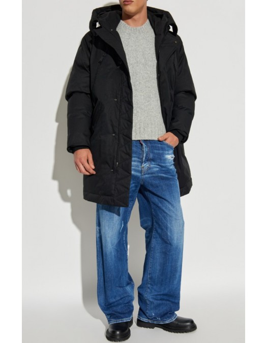 Geaca DSQUARED2, Dsquared2 BLACK Insulated parka with hood - S74AA0325D35081900 Geaca DSQUARED2, Dsquared2 BLACK Insulated parka with hood - S74AA0325D35081900