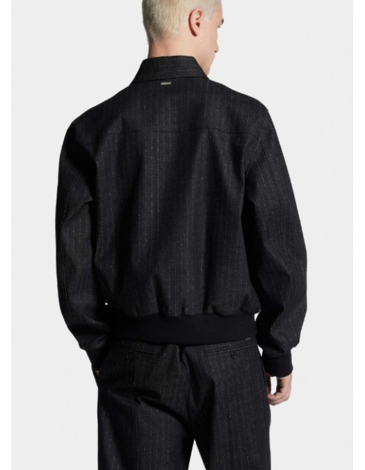 JACHETA DSQUARED2,Denim Pinstripe Blouson - S74AM1607D30018900