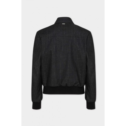 JACHETA DSQUARED2,Denim Pinstripe Blouson JACHETA DSQUARED2,Denim Pinstripe Blouson