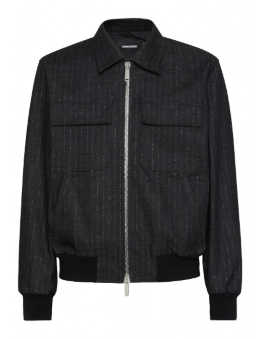 JACHETA DSQUARED2,Denim Pinstripe Blouson - S74AM1607D30018900