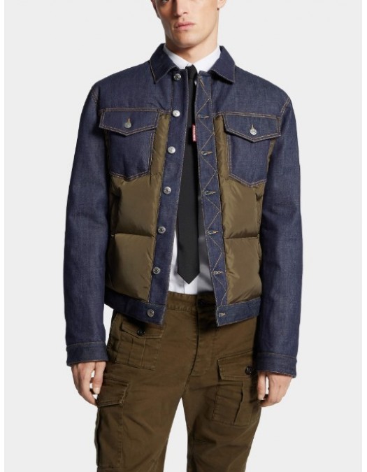 JACHETA  DSQUARED2 Hybrid Puffer Jean Jacket - S74AM1610D30011961