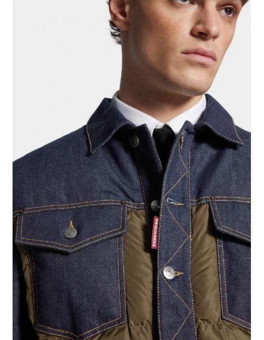JACHETA  DSQUARED2 Hybrid Puffer Jean Jacket - S74AM1610D30011961