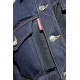JACHETA DSQUARED2, NAVY BLUE Jacket made of combined materials - S74AM1610D30011962 JACHETA DSQUARED2, NAVY BLUE Jacket made of combined materials - S74AM1610D30011962