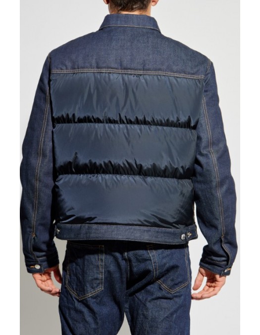 JACHETA DSQUARED2, NAVY BLUE Jacket made of combined materials - S74AM1610D30011962 JACHETA DSQUARED2, NAVY BLUE Jacket made of combined materials - S74AM1610D30011962