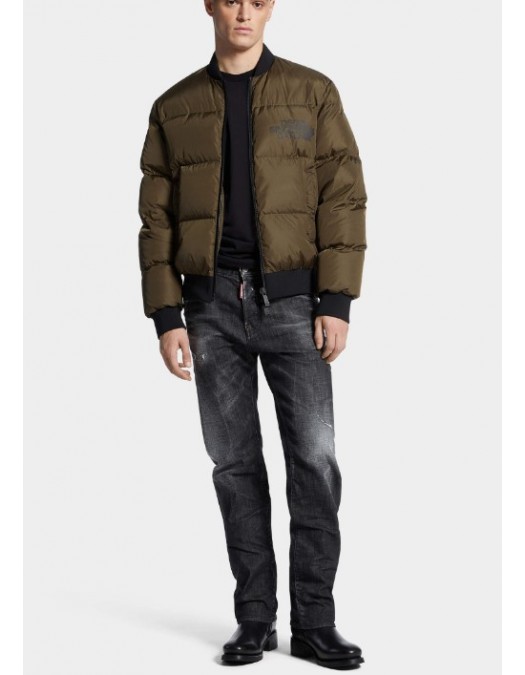 Geaca Dsquared2,Easy Puffer Bomber,Kaki - S74AM1612S53817727 Geaca Dsquared2,Easy Puffer Bomber,Kaki - S74AM1612S53817727