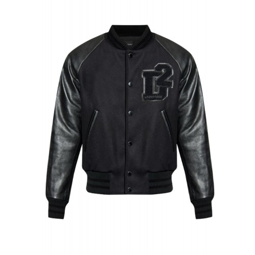 Jachete DSQUARED2,BLACK Bomber jacket Jachete DSQUARED2,BLACK Bomber jacket