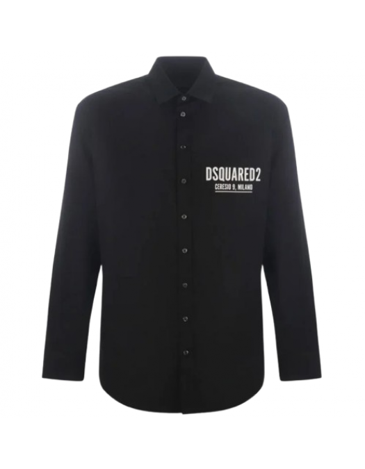 Camasa Dsquared2, Logo Frontal Ceresio, Black - S74DM0652S36275900