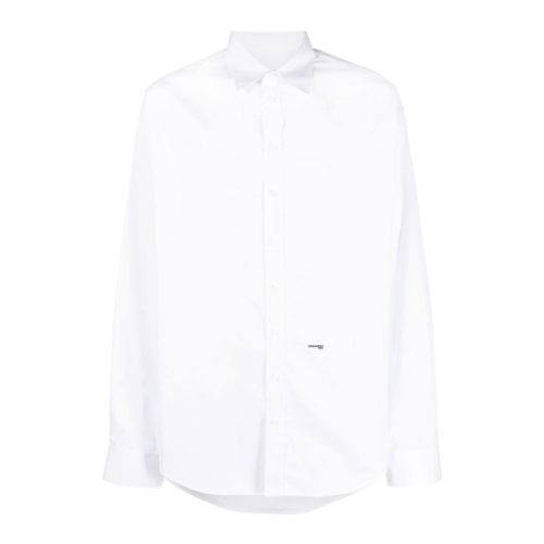 Camasa Dsquared2, Drop Shoulder, White Camasa Dsquared2, Drop Shoulder, White