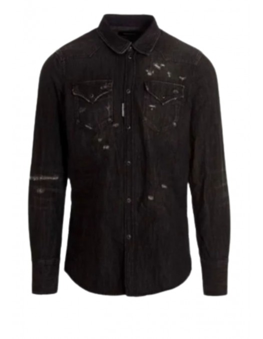 Camasa DSQUARED2, Classic Western Shirt, Grey - S74DM0700S30826900 Camasa DSQUARED2, Classic Western Shirt, Grey - S74DM0700S30826900