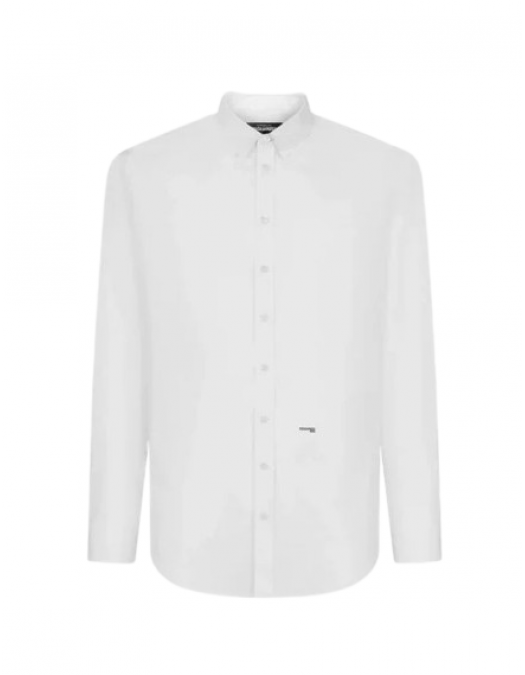 Camasa DSQUARED2, Easy Slim 70's B. Down, White - S74DM0708S47420100