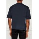 TRICOU DSQUARED2, T-shirt con logo goffrato,black + dark navy print - S74GD1455D20020974