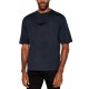TRICOU DSQUARED2, T-shirt con logo goffrato,black + dark navy print - S74GD1455D20020974