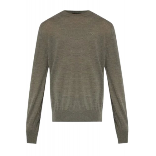 Pulover DSQUARED2, Wool, Logo Insert, Grey Pulover DSQUARED2, Wool, Logo Insert, Grey