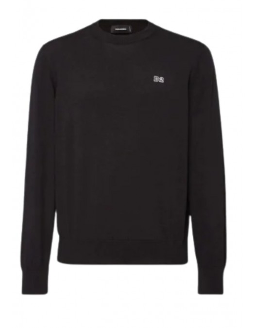 Pulover DSQUARED2, Crewneck, Classic Design, Black - S74HA1486D13018900