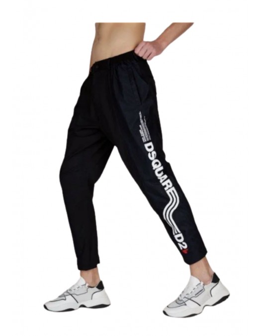 Pantaloni Dsquared2, Insertie alba DSQ2 D2 - S74KB0550S40320900 Pantaloni Dsquared2, Insertie alba DSQ2 D2 - S74KB0550S40320900