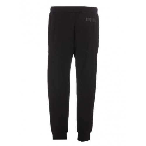 Pantaloni DSQUARED2, Black Logo Brand Pantaloni DSQUARED2, Black Logo Brand