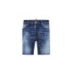 BLUGI SCURTI DSQUARED2, Paint-Splattered, Distressed Denim, Blue Marine - S74MU0914S30664470