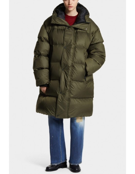 GEACA DSQUARED2, Nylon Down Coat Kaki - S75AA0441S54981727XX GEACA DSQUARED2, Nylon Down Coat Kaki - S75AA0441S54981727XX