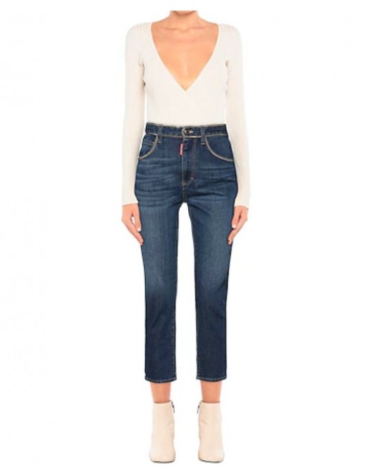 Jeans DSQUARED2, HIGH WAIST, Insertie Gold - S75LB0550S30595470 Jeans DSQUARED2, HIGH WAIST, Insertie Gold - S75LB0550S30595470