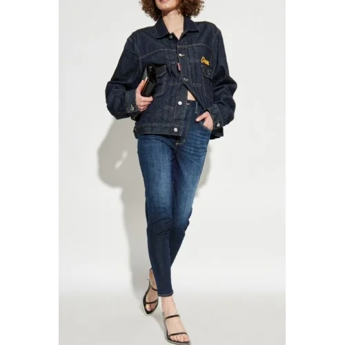 BLUGI Dsquared2 ,NAVY BLUE Jeans 'High Waits Twiggy'