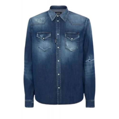 Camasa DSQUARED2, Icon Regular,Wester, Blue Camasa DSQUARED2, Icon Regular,Wester, Blue