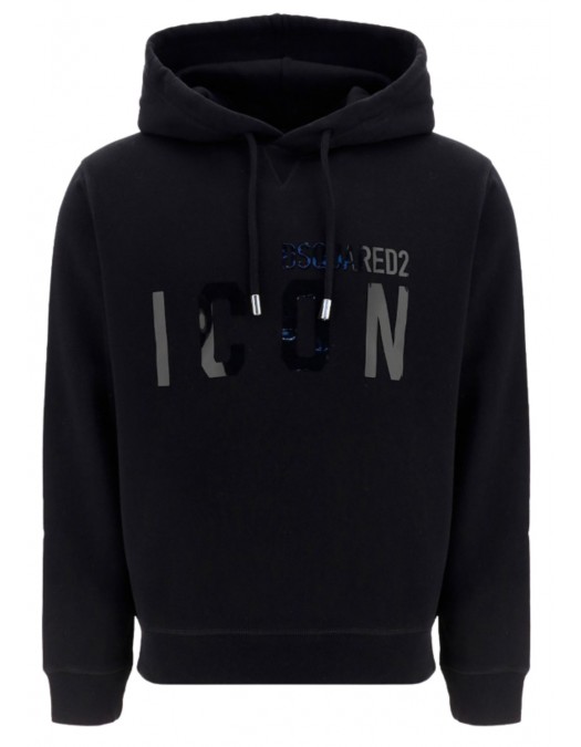 Hanorac DSQUARED2, Tonal Logo Print, Black - S79GU0051S25042992 Hanorac DSQUARED2, Tonal Logo Print, Black - S79GU0051S25042992