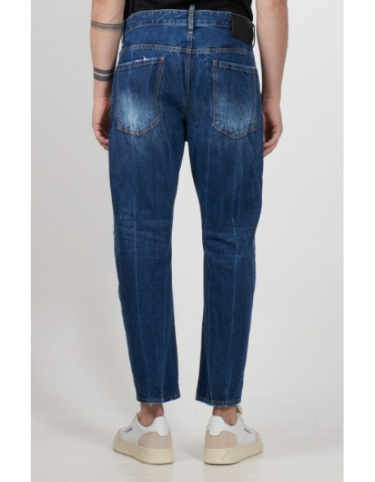 Jeans DSQUARED2, INDIGO BLUE DENIM STRAIGHT-LEG TROUSERS - S79LA0072S30309470 Jeans DSQUARED2, INDIGO BLUE DENIM STRAIGHT-LEG TROUSERS - S79LA0072S30309470