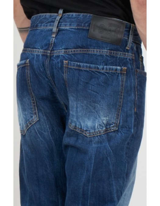 Jeans DSQUARED2, INDIGO BLUE DENIM STRAIGHT-LEG TROUSERS - S79LA0072S30309470 Jeans DSQUARED2, INDIGO BLUE DENIM STRAIGHT-LEG TROUSERS - S79LA0072S30309470