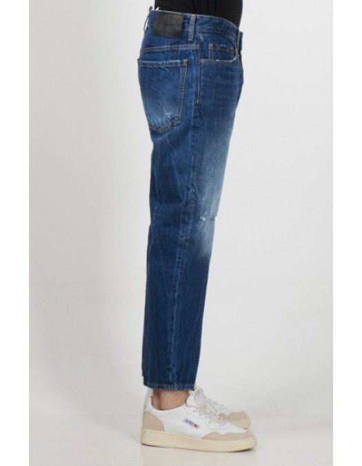 Jeans DSQUARED2, INDIGO BLUE DENIM STRAIGHT-LEG TROUSERS - S79LA0072S30309470 Jeans DSQUARED2, INDIGO BLUE DENIM STRAIGHT-LEG TROUSERS - S79LA0072S30309470