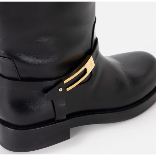 Cizme ELISABETTA FRANCHI, Leather boots with jewel buckle Cizme ELISABETTA FRANCHI, Leather boots with jewel buckle