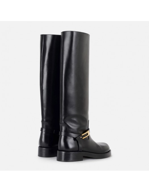 Cizme ELISABETTA FRANCHI, Leather boots with jewel buckle - SA57B56E2110 Cizme ELISABETTA FRANCHI, Leather boots with jewel buckle - SA57B56E2110
