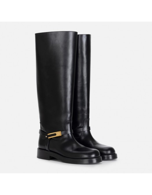 Cizme ELISABETTA FRANCHI, Leather boots with jewel buckle - SA57B56E2110 Cizme ELISABETTA FRANCHI, Leather boots with jewel buckle - SA57B56E2110