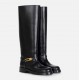 Cizme ELISABETTA FRANCHI, Leather boots with jewel buckle - SA57B56E2110 Cizme ELISABETTA FRANCHI, Leather boots with jewel buckle - SA57B56E2110