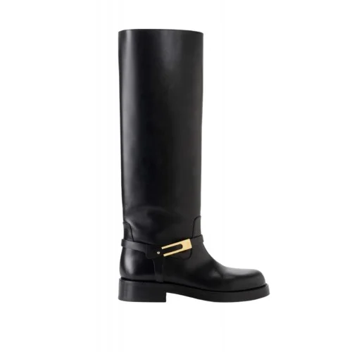 Cizme ELISABETTA FRANCHI, Leather boots with jewel buckle