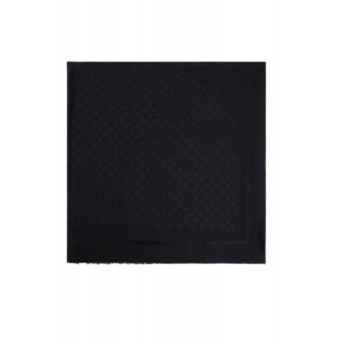 Esarfa ELISABETTA FRANCHI, Scarf with logo pattern Black Esarfa ELISABETTA FRANCHI, Scarf with logo pattern Black