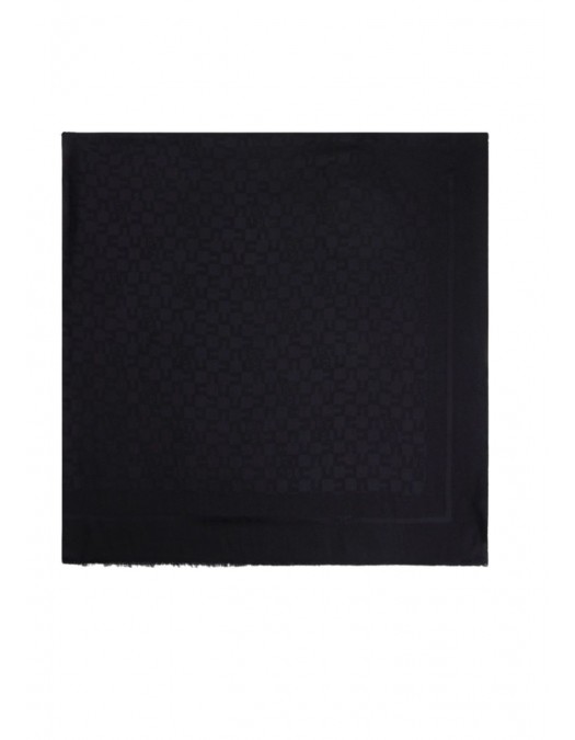 Esarfa ELISABETTA FRANCHI, Scarf with logo pattern Black - SC10F56E2110 Esarfa ELISABETTA FRANCHI, Scarf with logo pattern Black - SC10F56E2110
