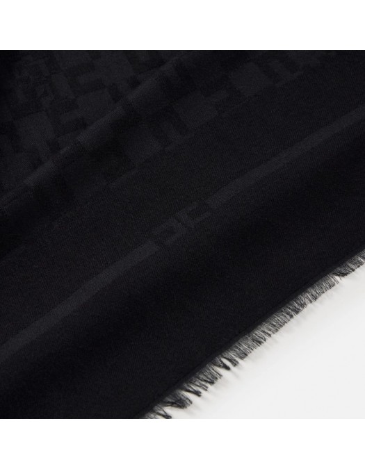 Esarfa ELISABETTA FRANCHI, Scarf with logo pattern Black - SC10F56E2110 Esarfa ELISABETTA FRANCHI, Scarf with logo pattern Black - SC10F56E2110
