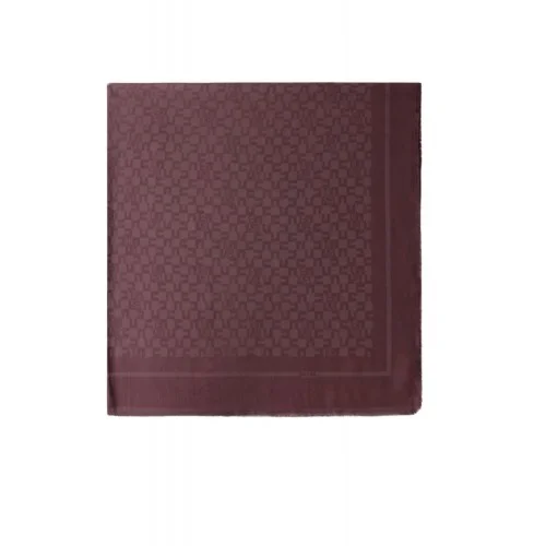 Esarfa ELISABETTA FRANCHI, Scarf with logo pattern,Merlot Esarfa ELISABETTA FRANCHI, Scarf with logo pattern,Merlot