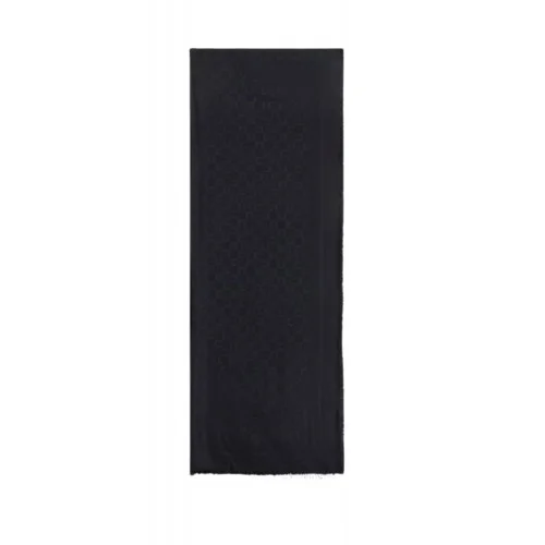Esarfa ELISABETTA FRANCHI, Scarf with logo pattern Black Esarfa ELISABETTA FRANCHI, Scarf with logo pattern Black
