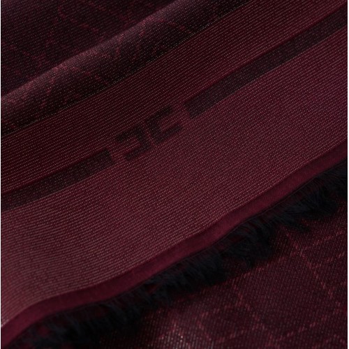 Esarfa ELISABETTA FRANCHI, Scarf with logo pattern Merlot Esarfa ELISABETTA FRANCHI, Scarf with logo pattern Merlot